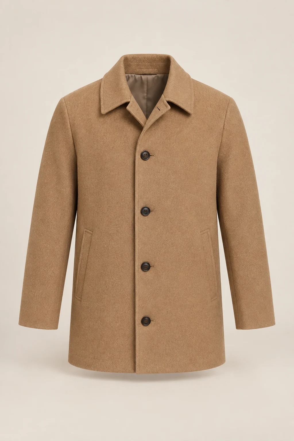 Alder Wool-Blend Car Coat in Tan